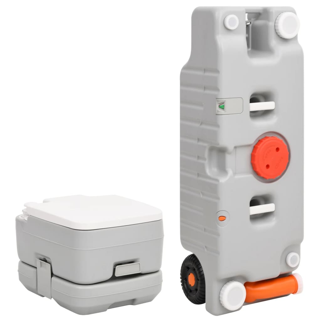 Vidaxl Camping -Toilette und Wassertank tragbar eingestellt