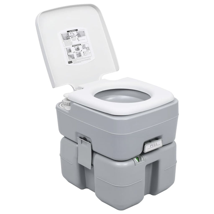 Vidaxl Camping -Toilette und Wassertank tragbar eingestellt