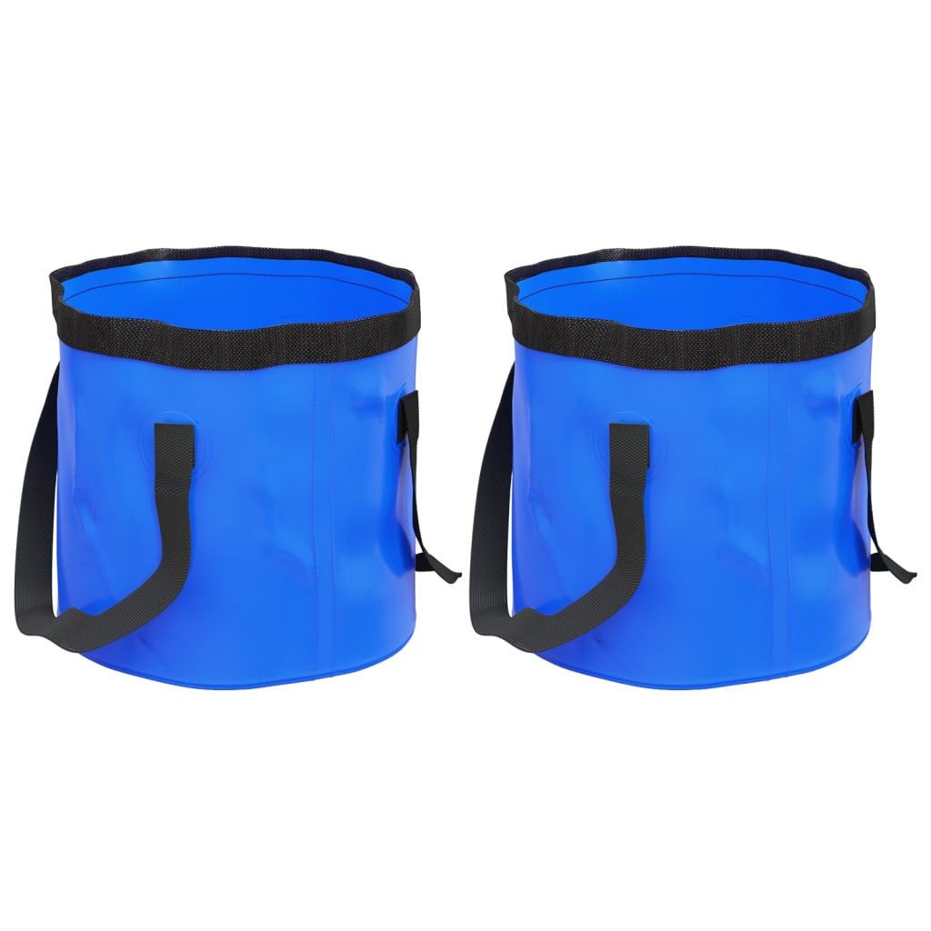 Vidaxl Emmers 2 PCs falten 20 l PVC Blau