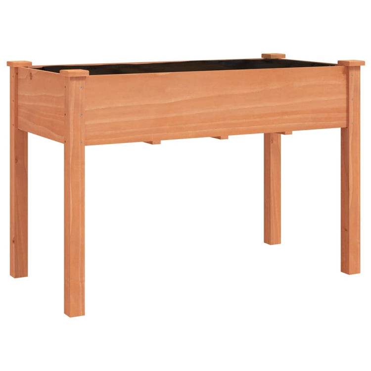 Vidaxx Pflanzgefäß auf Rädern 118x59x80 cm massives Kiefernholz braun