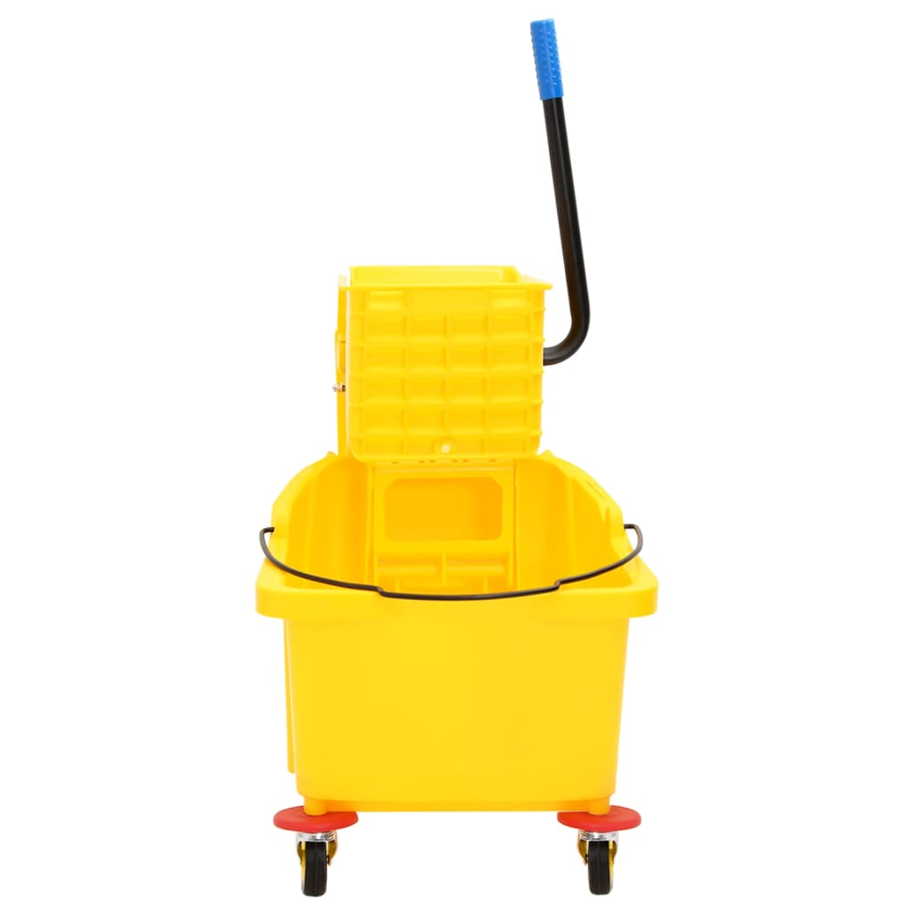 Vidaxl Mopp mit Schriftsteller und Rädern 36 l Polypropengelb