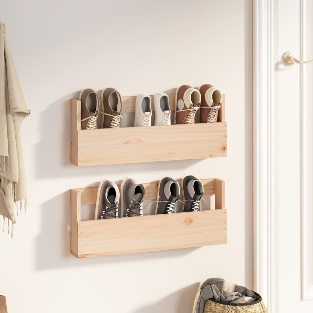 Vidaxl Wandschuhe Racks 2 ST 59x9x23 cm Festkiefer