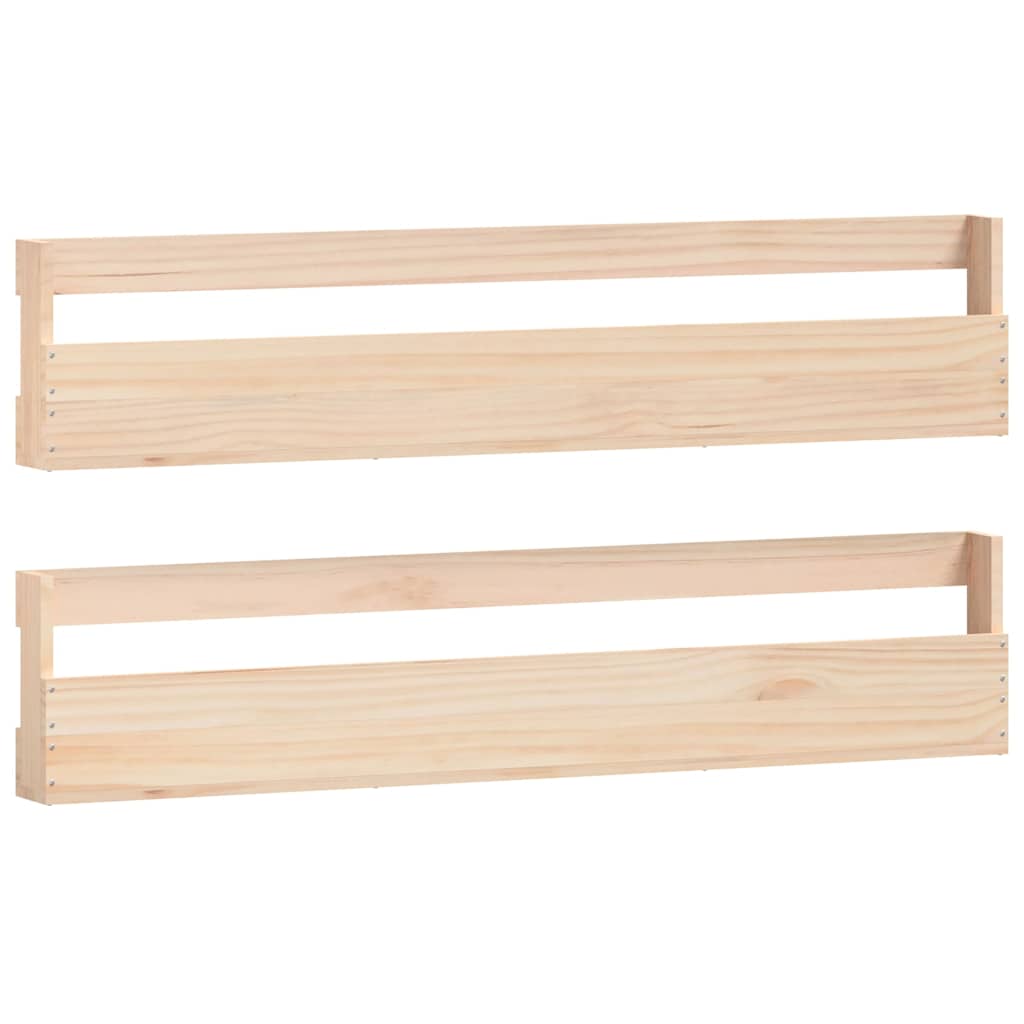 Vidaxl Wandschuhe Racks 2 PCs 110x9x23 cm Festkiefer