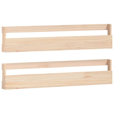 Vidaxl Wandschuhe Racks 2 PCs 110x9x23 cm Festkiefer