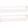 Vidaxl -Wandschuhe Racks 2 PCs 110x9x23 cm Festkiefer weiß weiß
