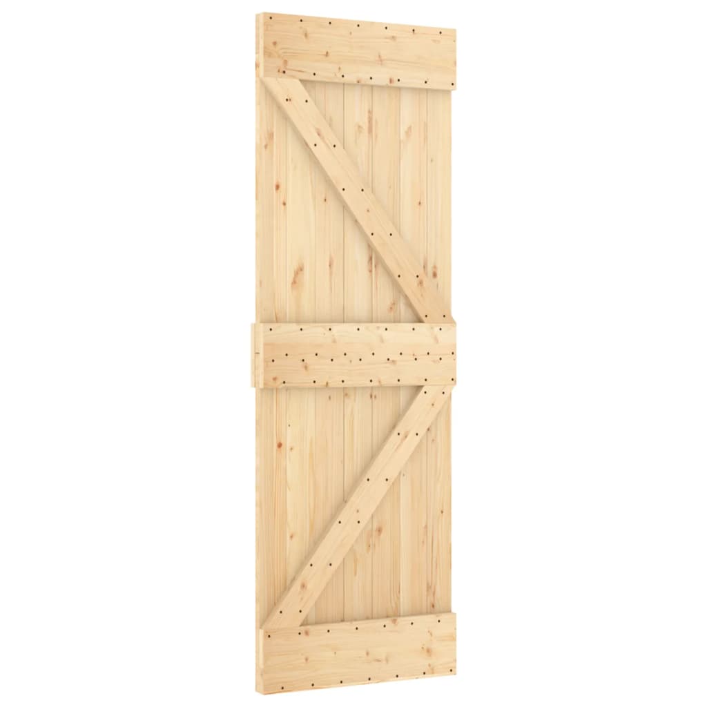 Vidaxl -Tür Narvik 70x210 cm Festkiefer