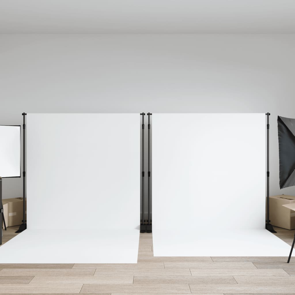 Vidaxl Hintergrund steht 2 ST 254x243 cm Stahlschwarz