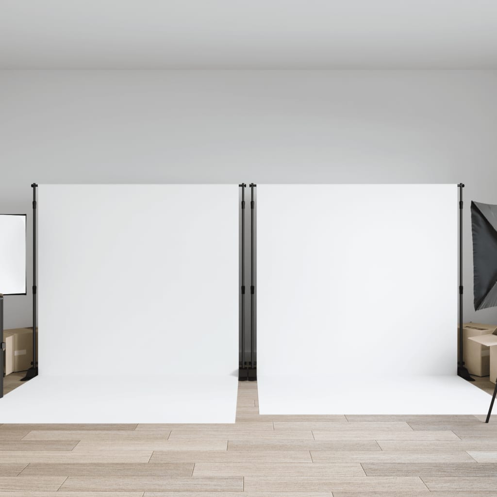 VIDAXL -Hintergrund steht 2 PCs 305x243 cm Stahlschwarz