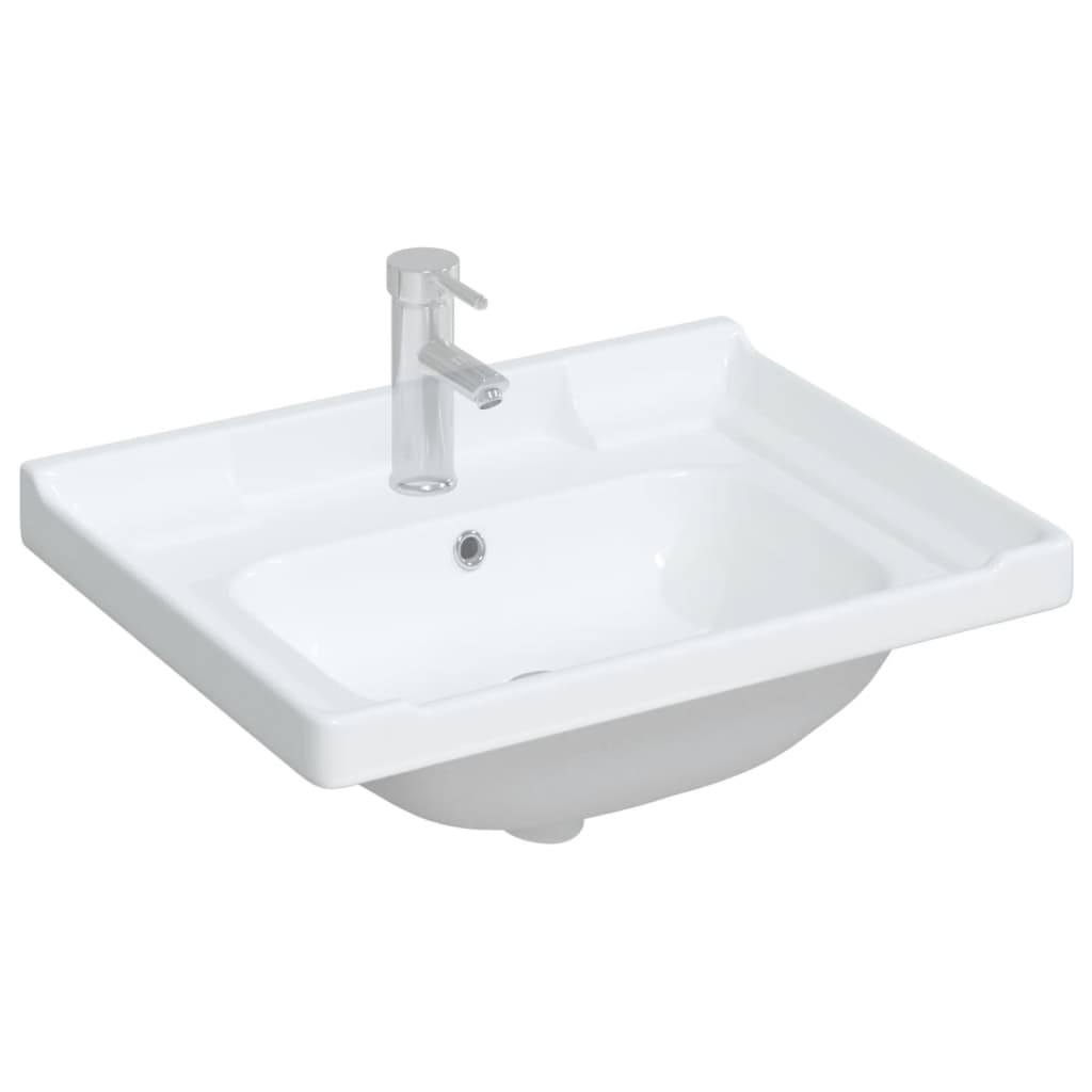 VIDAXL WASHBAIN RETTANGULAR 61 x 48 x 23 cm Keramik Weiß