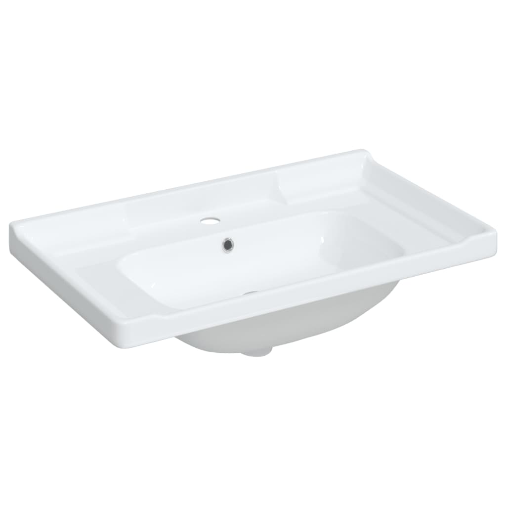 VIDAXL WASHBAIN RETTANGULAR 81 x 48x23 cm Keramik Weiß