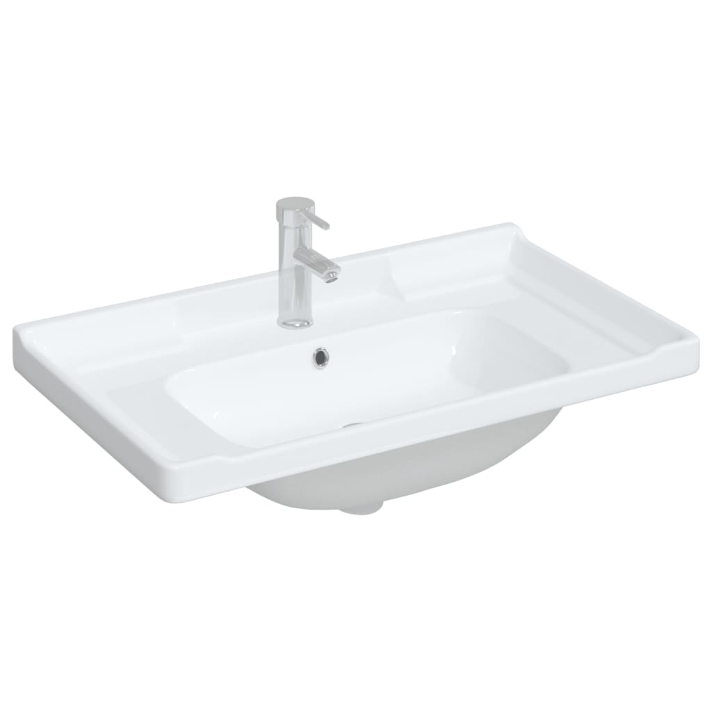 VIDAXL WASHBAIN RETTANGULAR 81 x 48x23 cm Keramik Weiß