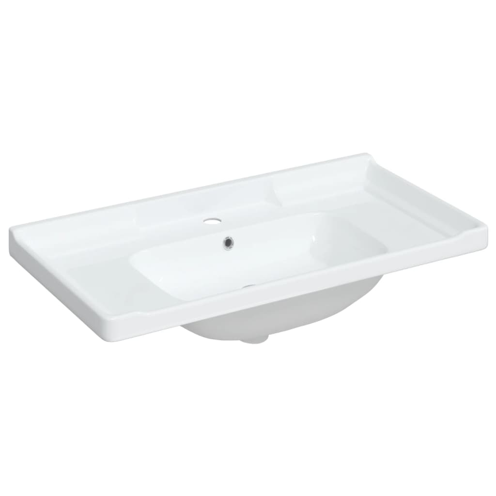 VIDAXL WASHBAIN RETTANGULAR 91,5 x 48 x 23 cm Keramik Weiß