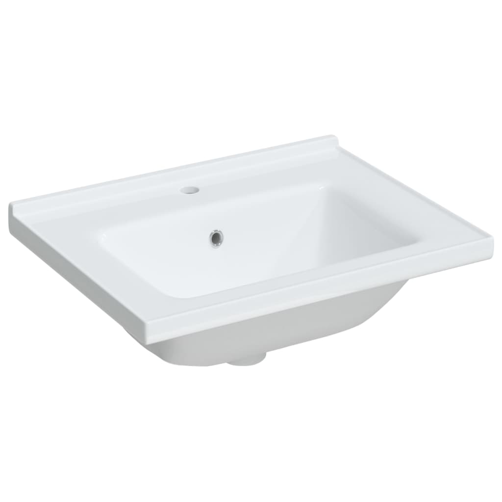 VIDAXL WASHBAIN Rechteckige 61 x 48x19,5 cm Keramik Weiß