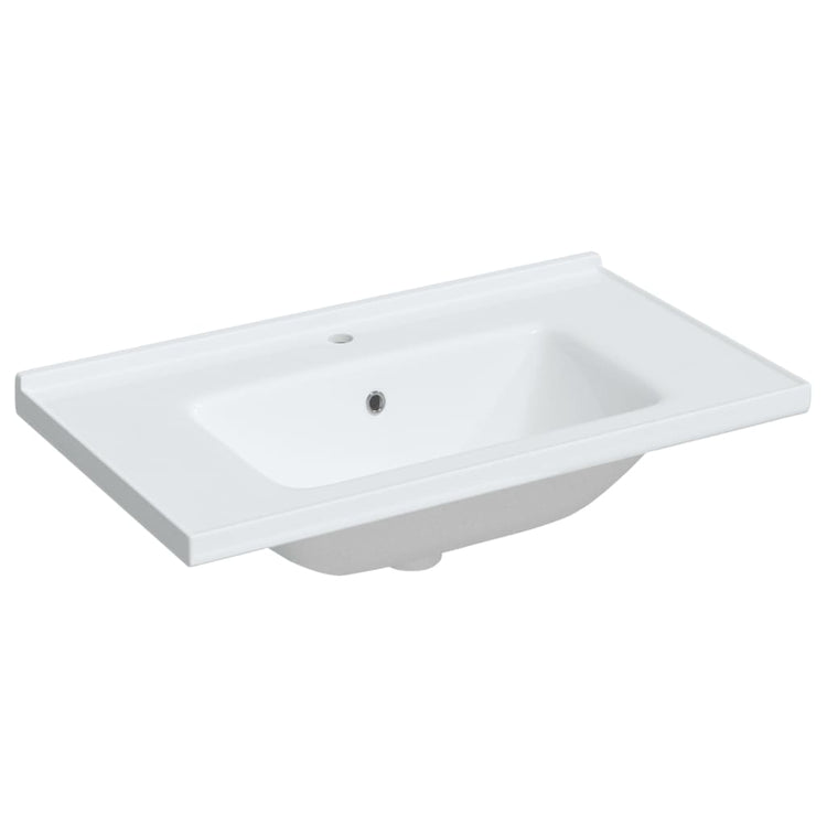 VIDAXL WASHBAIN RETTANGULUL 81X48X19,5 CM Keramik Weiß