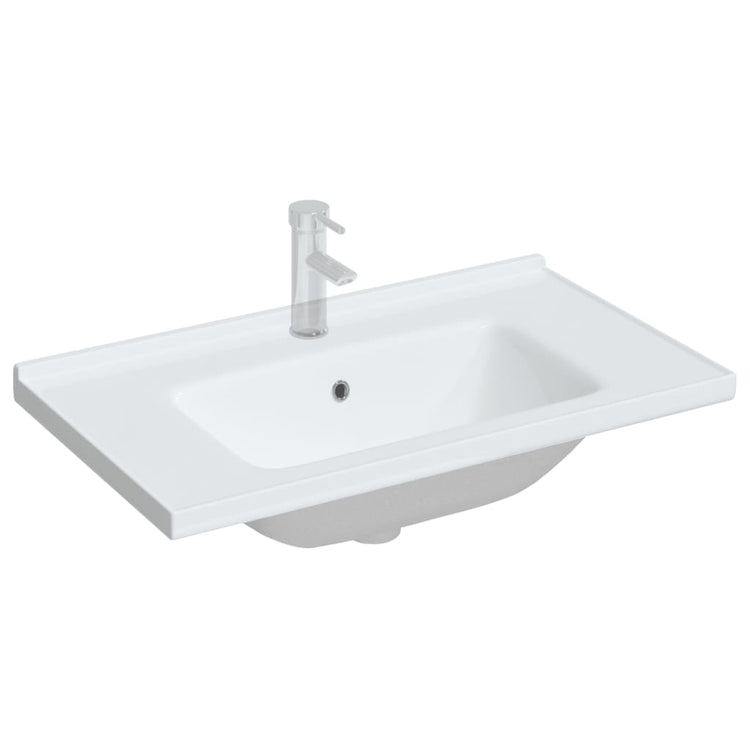 VIDAXL WASHBAIN RETTANGULUL 81X48X19,5 CM Keramik Weiß