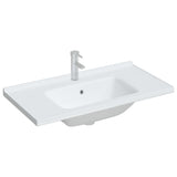 VIDAXL WASHBAIN RETTANGULAR 91,5 x 48X19,5 cm Keramik Weiß - afbeelding 3
