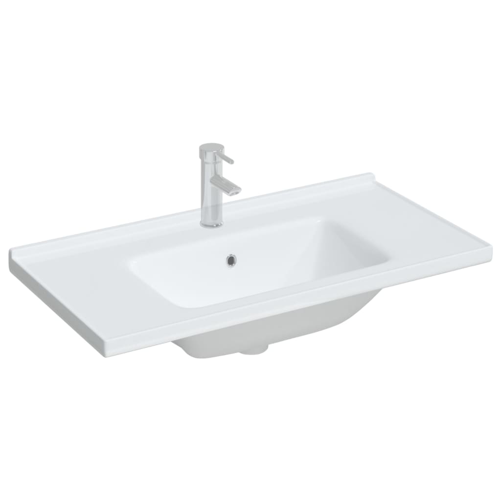 VIDAXL WASHBAIN RETTANGULAR 91,5 x 48X19,5 cm Keramik Weiß