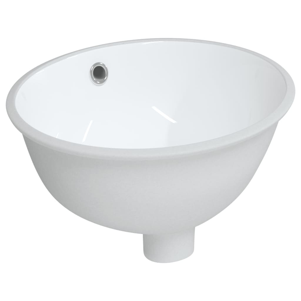 VIDAXL WASHBAIN OVAL 33X29X16,5 CM Keramik Weiß