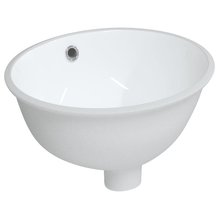 VIDAXL WASHBAIN OVAL 33X29X16,5 CM Keramik Weiß