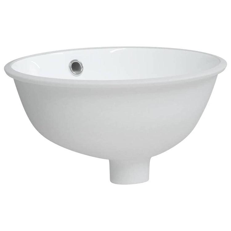 VIDAXL WASHBAIN OVAL 33X29X16,5 CM Keramik Weiß