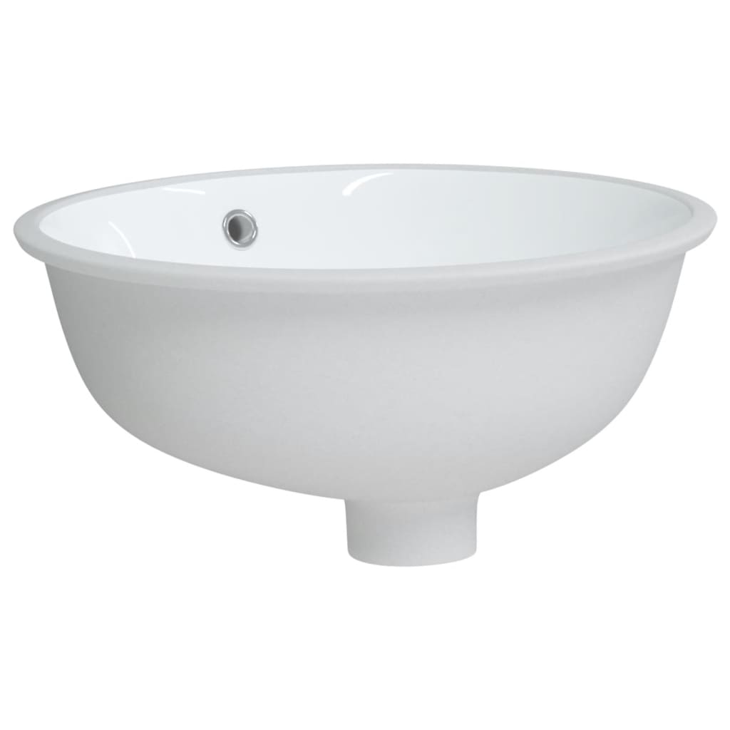 VIDAXL WASHBAIN OVAL 37X31X17,5 CM Keramik Weiß