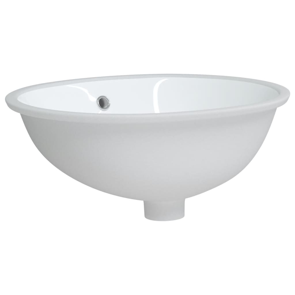 VIDAXL WASHBAIN OVAL 47X39X21 CM Keramik Weiß