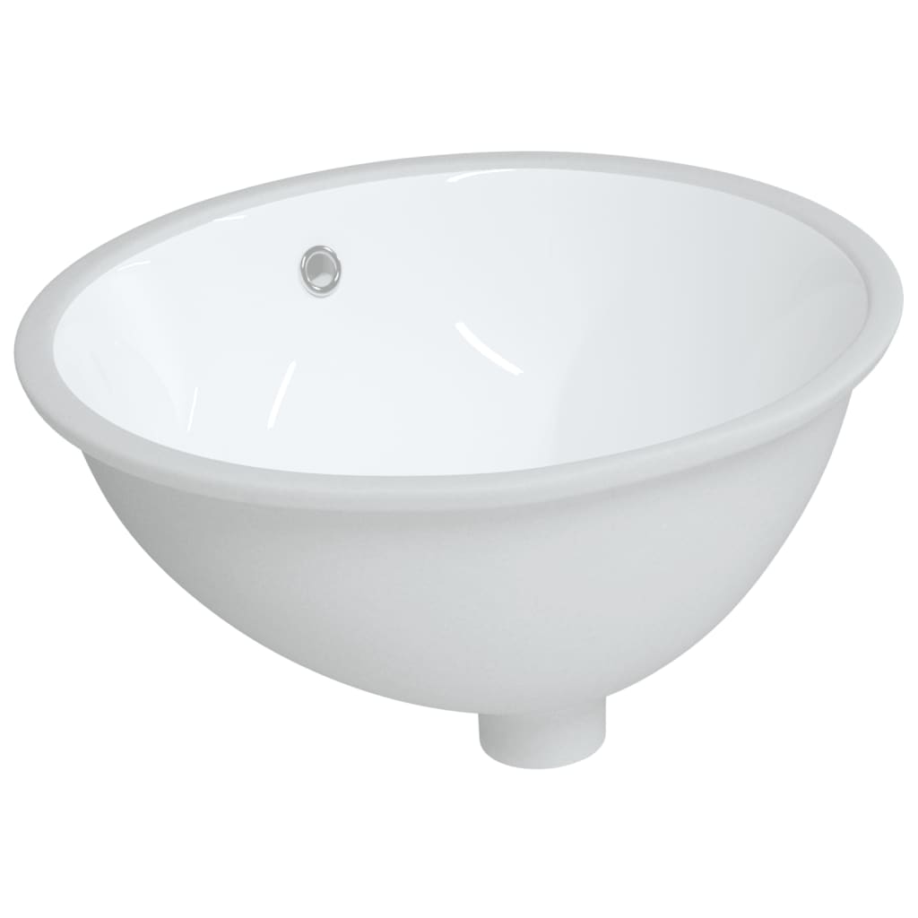 VIDAXL WASHBAIN OVAL 49 x 40,5x21 cm Keramik Weiß