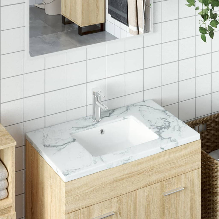 VIDAXL WASHBAIN RETTANGULUL 50 x 40,5 x 18,5 cm Keramik Weiß