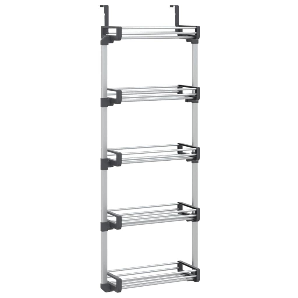 VIDAXL DEUR -Organisator mit 5 Regalen 52x20x135 cm Aluminium