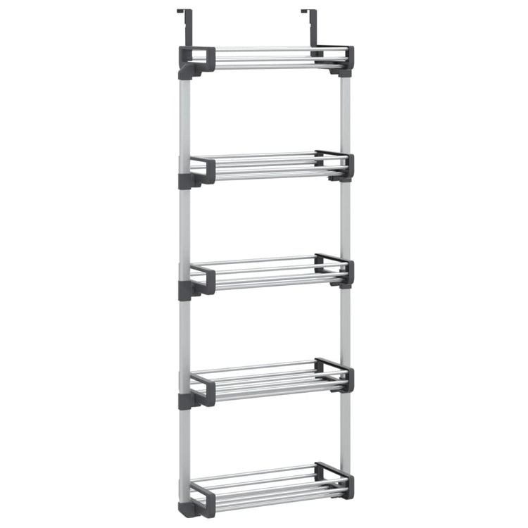 VIDAXL DEUR -Organisator mit 5 Regalen 52x20x135 cm Aluminium
