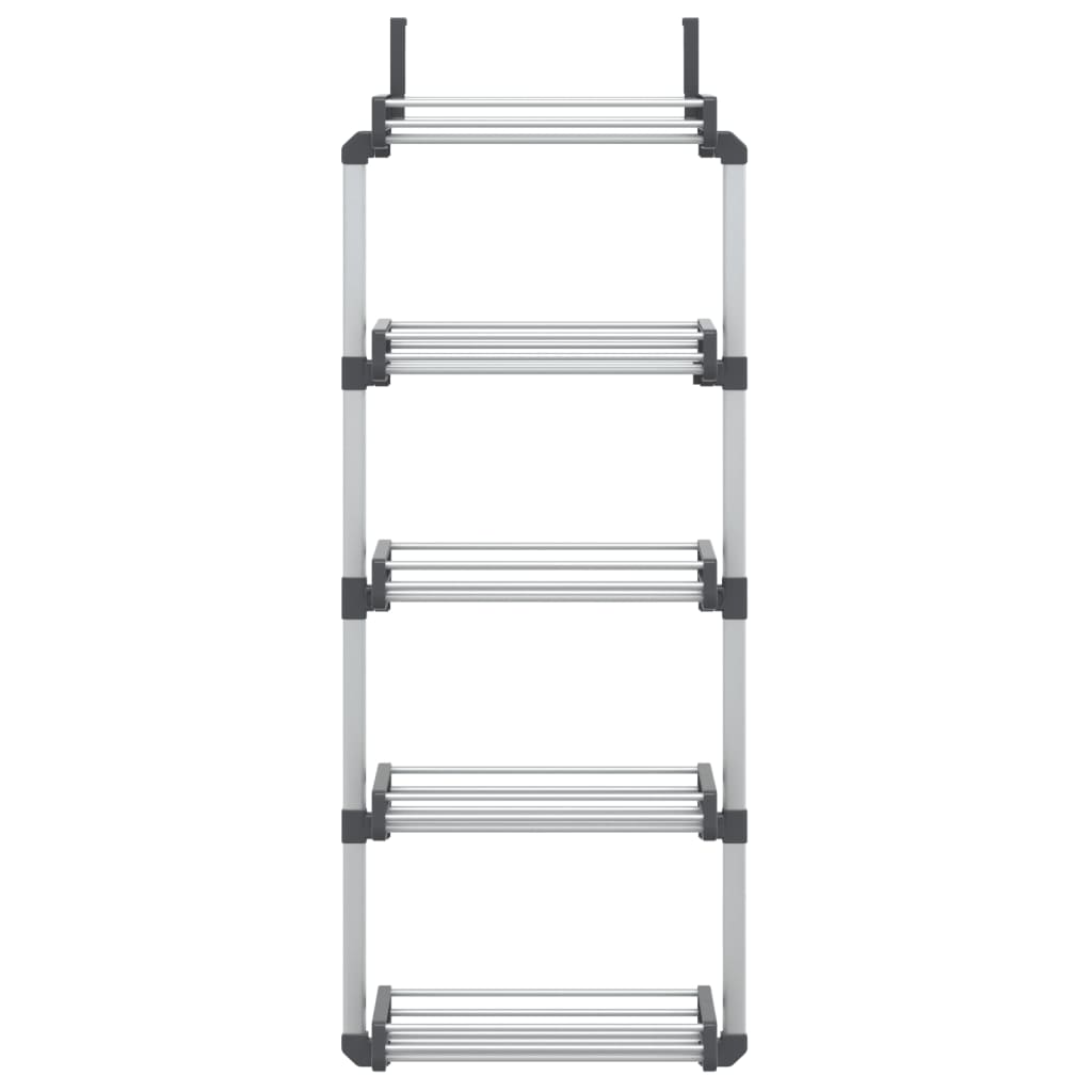 VIDAXL DEUR -Organisator mit 5 Regalen 52x20x135 cm Aluminium