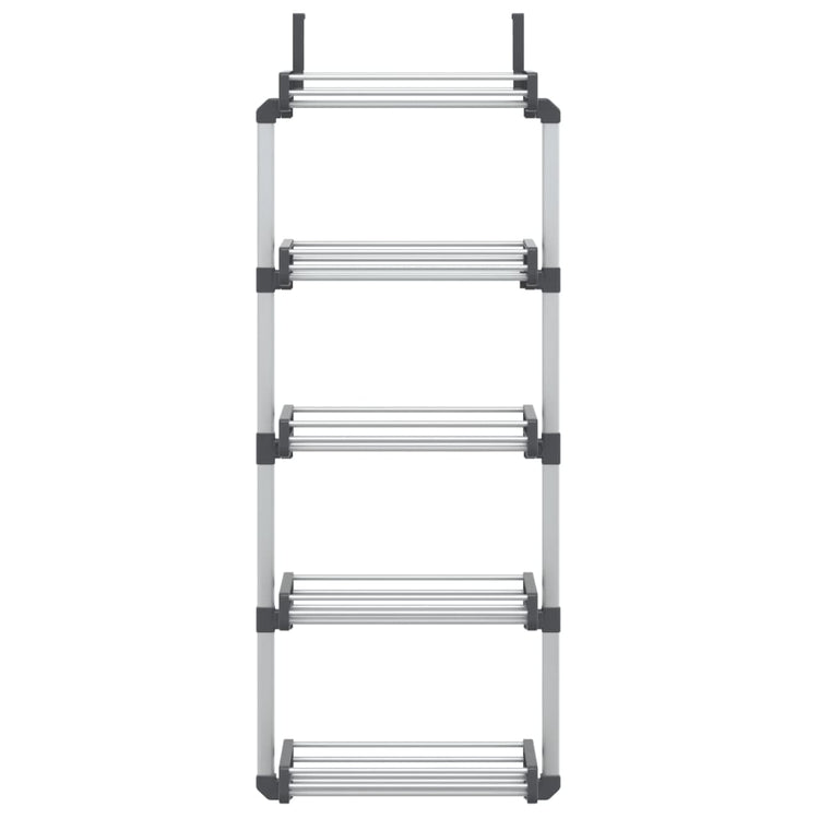 VIDAXL DEUR -Organisator mit 5 Regalen 52x20x135 cm Aluminium