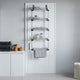 VIDAXL DEUR -Organisator mit 5 Regalen 52x20x135 cm Aluminium