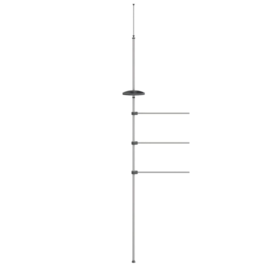 Vidaxl -Handtuchregal 47x280 cm Aluminium