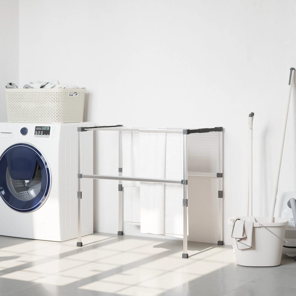 VidaXL Wäscheständer 83x(50-55)x(40-85) cm Aluminium