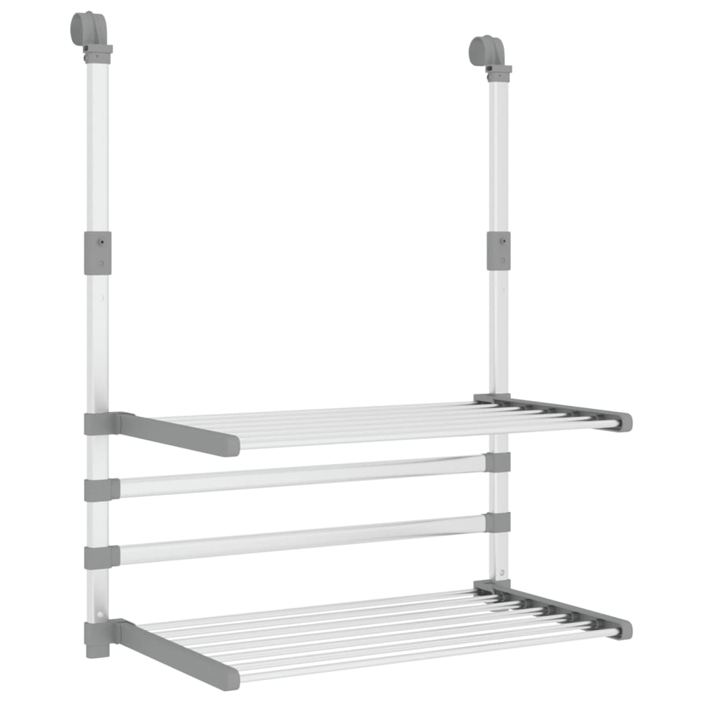VIDAXL -Trocknungsregal für Balkon 54x25x42 cm Aluminium