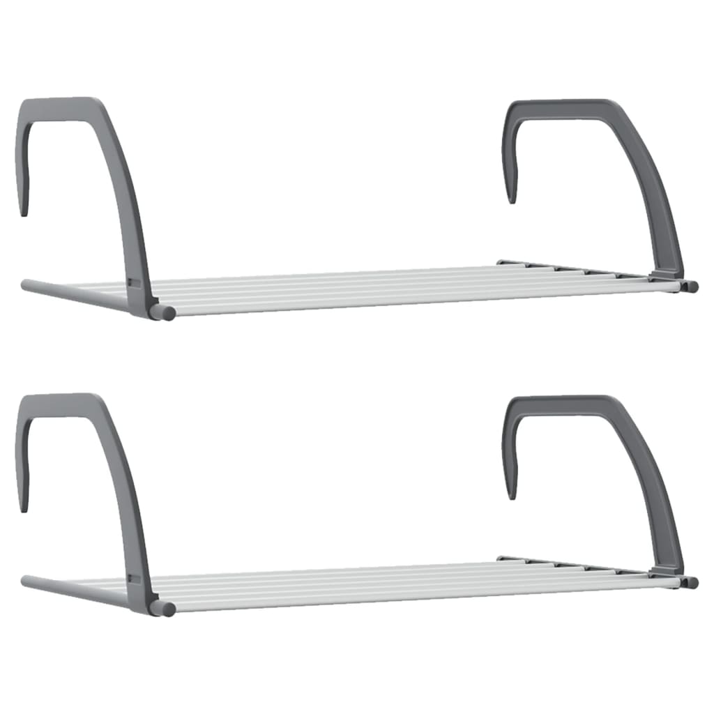 VIDAXL -Trocknungsregale 2 ST 53x33x18 cm Aluminium