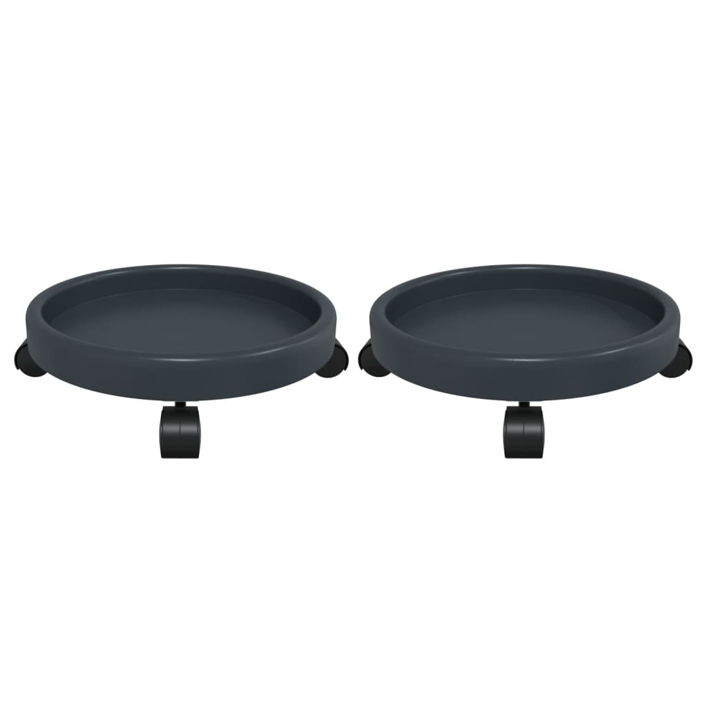 Vidaxx Pflanzenwagen 2 Stk. mit Rädern ø34 cm 35 kg grau