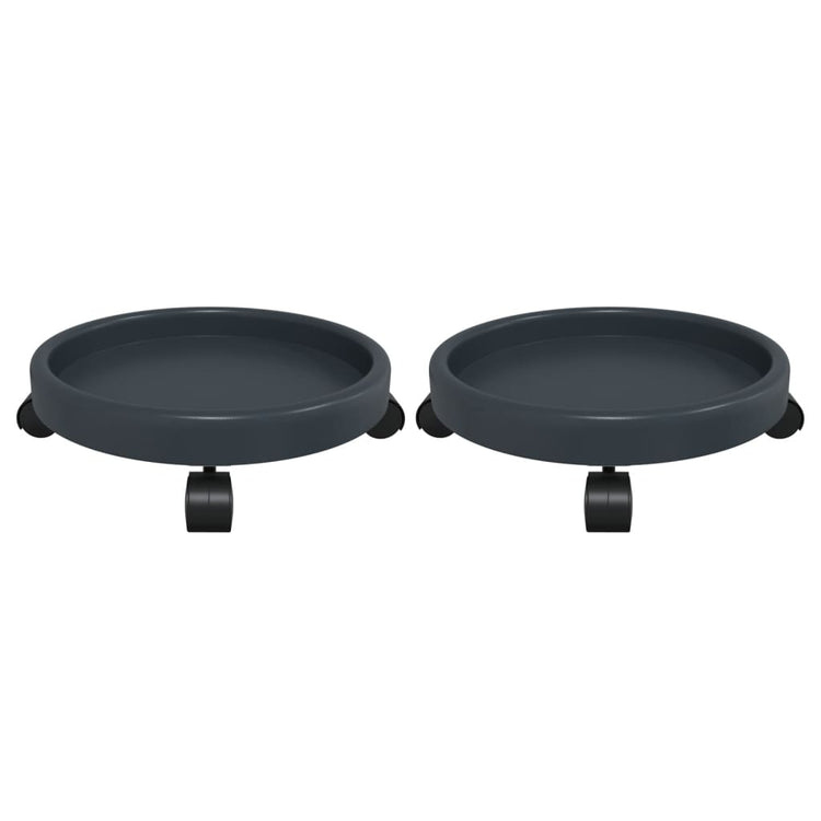 Vidaxx Pflanzenwagen 2 Stk. mit Rädern ø34 cm 35 kg grau