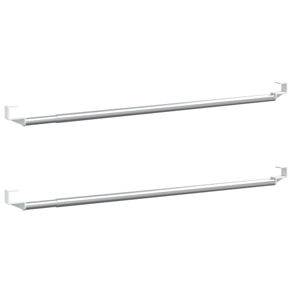 VIDAXL-Vorhangschienen 2 Stcs 40-60 cm Aluminium weiß und silberfarben