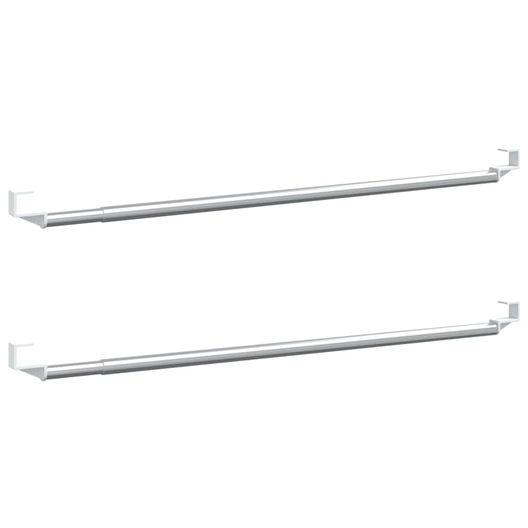VIDAXL-Vorhangschienen 2 Stcs 40-60 cm Aluminium weiß und silberfarben