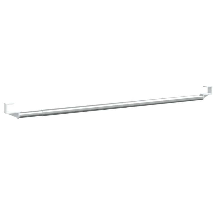 VIDAXL-Vorhangschienen 2 Stcs 40-60 cm Aluminium weiß und silberfarben