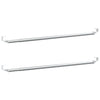 VIDAXL-Vorhangschienen 2 Stcs 60-105 cm Aluminium weiß und silberfarben