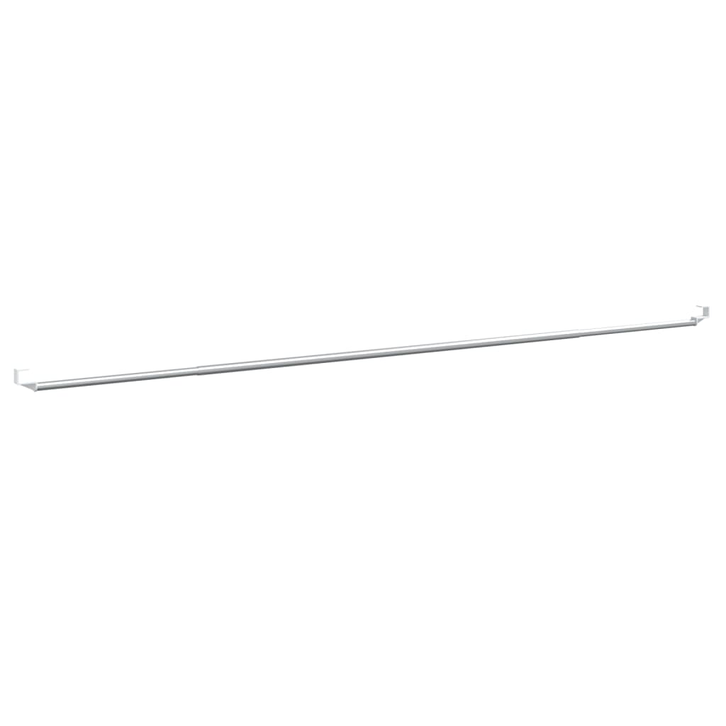 VIDAXL-Vorhangschienen 2 Stcs 90-130 cm Aluminium weiß und silberfarben
