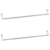 VIDAXL-Vorhangschienen 2 Stcs 60-105 cm Aluminium weiß und silberfarben