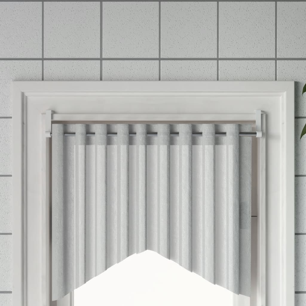 VIDAXL-Vorhangschienen 2 Stcs 60-105 cm Aluminium weiß und silberfarben
