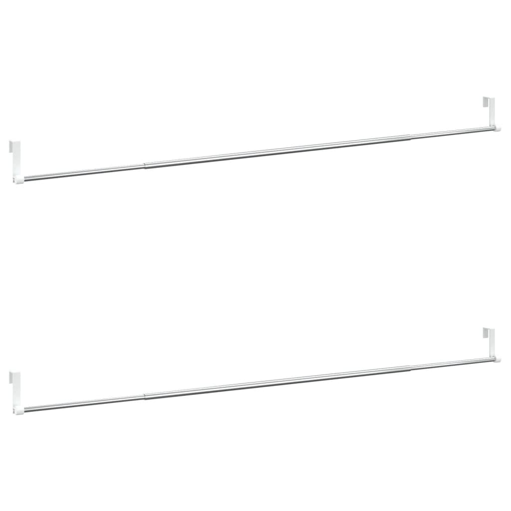 Vidaxl-Vorhangschienen 2 Stcs 90-135 cm Aluminium weiß und silberfarben