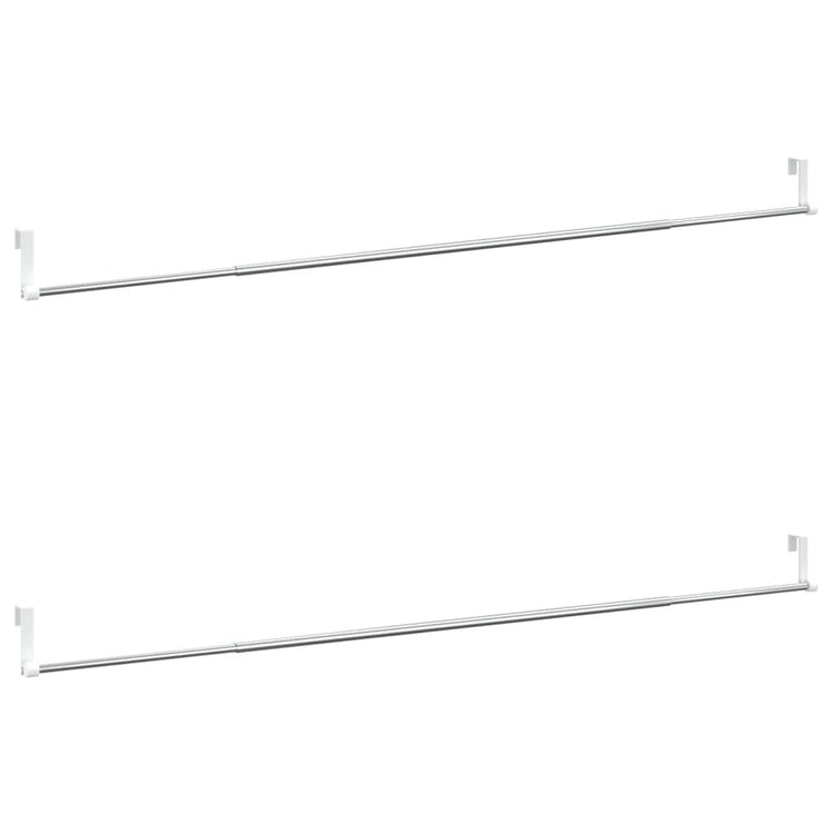Vidaxl-Vorhangschienen 2 Stcs 90-135 cm Aluminium weiß und silberfarben