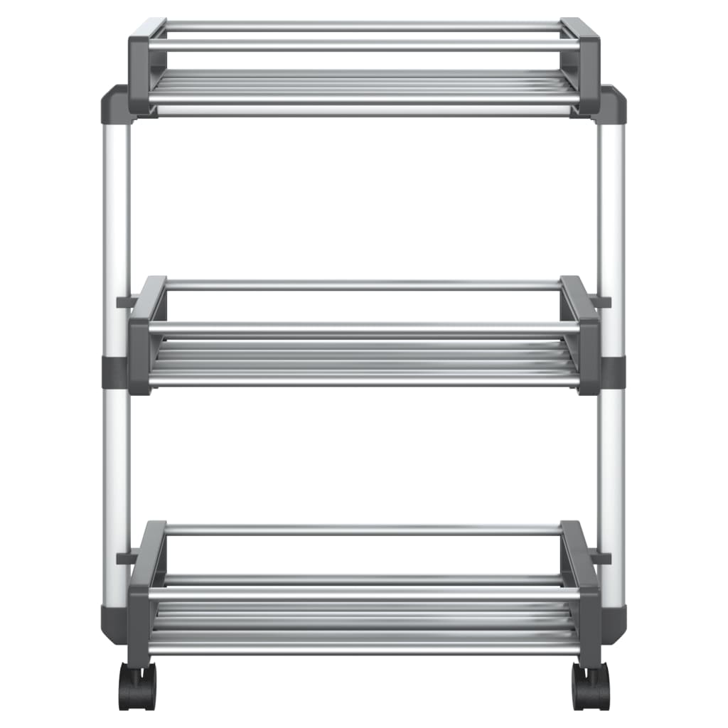 VIDAXL -LAGER RAKE 59x20x75 cm Aluminium
