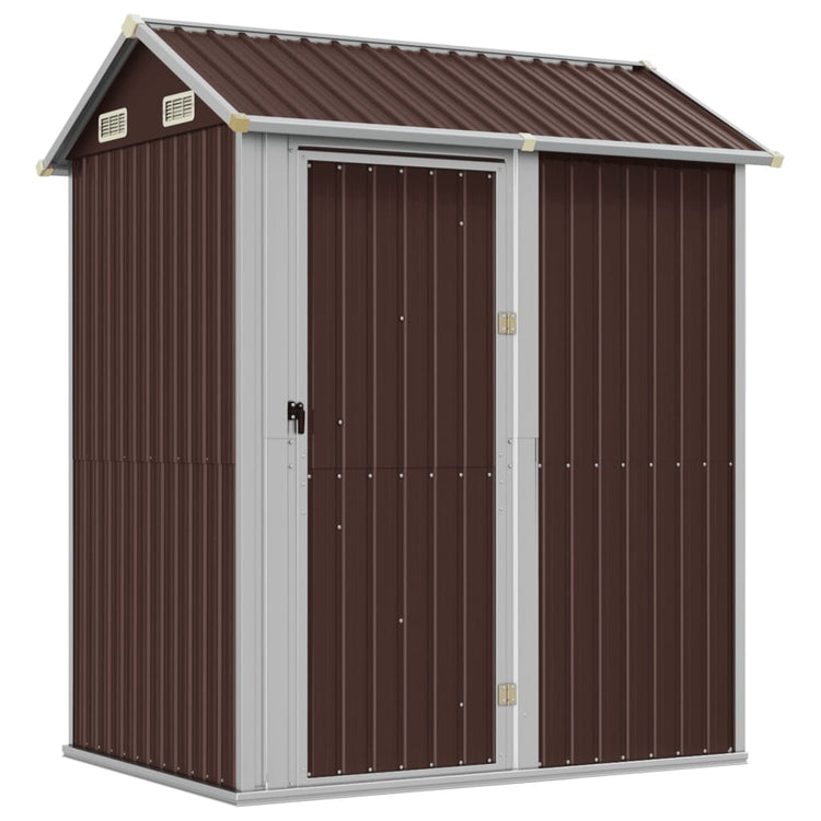Vidaxl Garden Shed 192x152.5x237 cm verzinkter Stahlbraun